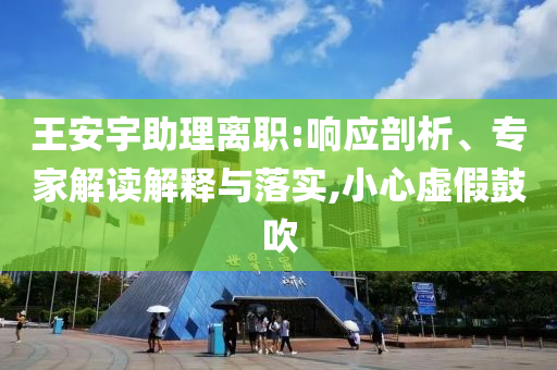 王安宇助理離職:響應剖析、專家解讀解釋與落實,小心虛假鼓吹