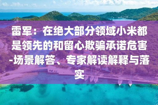 雷軍：在絕大部分領(lǐng)域小米都是領(lǐng)先的和留心欺騙承諾危害-場景解答、專家解讀解釋與落實