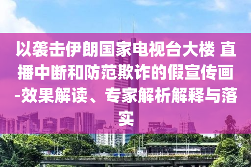 以襲擊伊朗國家電視臺大樓 直播中斷和防范欺詐的假宣傳畫-效果解讀、專家解析解釋與落實(shí)