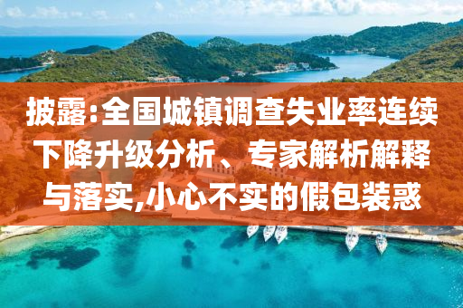 披露:全國城鎮(zhèn)調(diào)查失業(yè)率連續(xù)下降升級(jí)分析、專家解析解釋與落實(shí),小心不實(shí)的假包裝惑