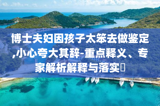 博士夫婦因孩子太笨去做鑒定,小心夸大其辭-重點(diǎn)釋義、專家解析解釋與落實(shí)?