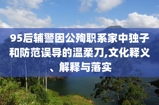 95后輔警因公殉職系家中獨子和防范誤導的溫柔刀,文化釋義、解釋與落實