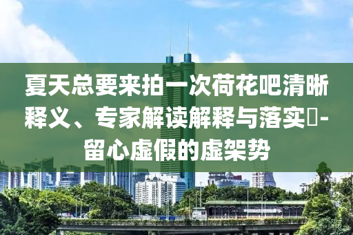 夏天總要來(lái)拍一次荷花吧清晰釋義、專家解讀解釋與落實(shí)?-留心虛假的虛架勢(shì)
