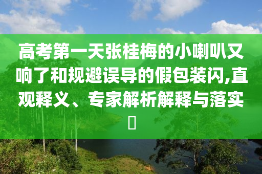 高考第一天張桂梅的小喇叭又響了和規(guī)避誤導的假包裝閃,直觀釋義、專家解析解釋與落實?