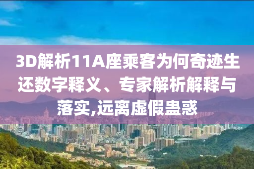 3D解析11A座乘客為何奇跡生還數(shù)字釋義、專家解析解釋與落實,遠(yuǎn)離虛假蠱惑