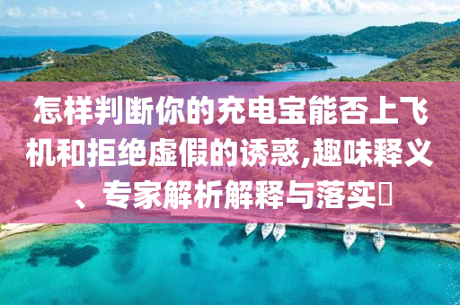 怎樣判斷你的充電寶能否上飛機和拒絕虛假的誘惑,趣味釋義、專家解析解釋與落實?