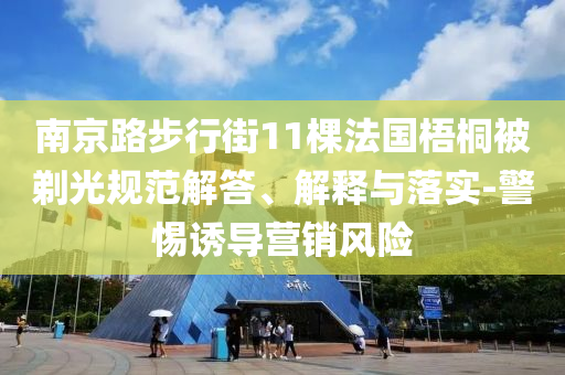 南京路步行街11棵法國梧桐被剃光規(guī)范解答、解釋與落實(shí)-警惕誘導(dǎo)營銷風(fēng)險(xiǎn)