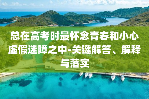 總在高考時最懷念青春和小心虛假迷障之中-關(guān)鍵解答、解釋與落實