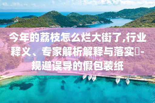 今年的荔枝怎么爛大街了,行業(yè)釋義、專家解析解釋與落實?-規(guī)避誤導的假包裝紙