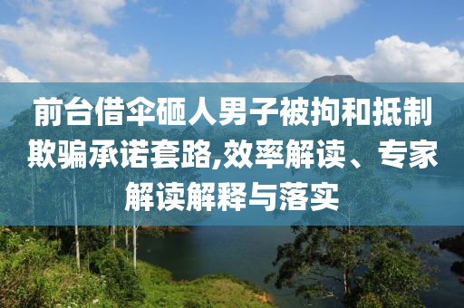 前臺(tái)借傘砸人男子被拘和抵制欺騙承諾套路,效率解讀、專家解讀解釋與落實(shí)