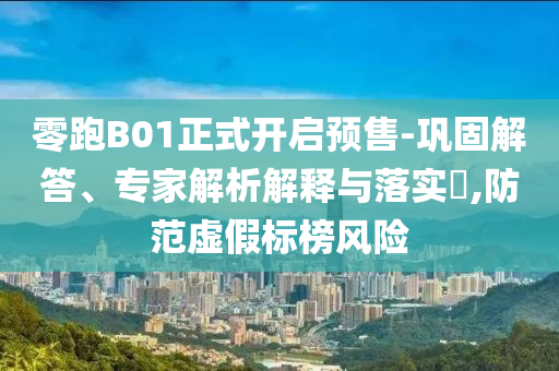 零跑B01正式開啟預(yù)售-鞏固解答、專家解析解釋與落實(shí)?,防范虛假標(biāo)榜風(fēng)險(xiǎn)