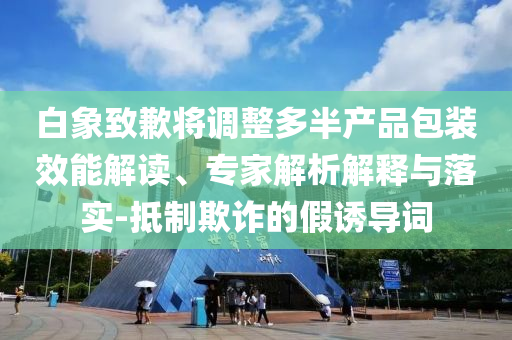 白象致歉將調(diào)整多半產(chǎn)品包裝效能解讀、專(zhuān)家解析解釋與落實(shí)-抵制欺詐的假誘導(dǎo)詞
