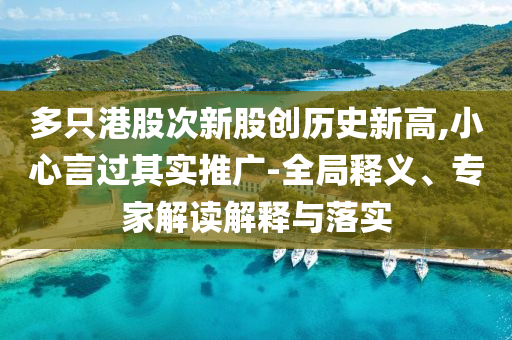 多只港股次新股創(chuàng)歷史新高,小心言過其實推廣-全局釋義、專家解讀解釋與落實