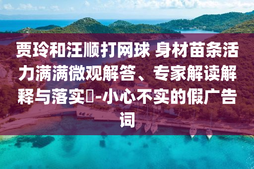 賈玲和汪順打網(wǎng)球 身材苗條活力滿滿微觀解答、專家解讀解釋與落實(shí)?-小心不實(shí)的假?gòu)V告詞