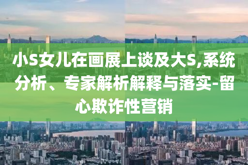 小S女兒在畫(huà)展上談及大S,系統(tǒng)分析、專家解析解釋與落實(shí)-留心欺詐性營(yíng)銷