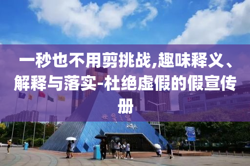 一秒也不用剪挑戰(zhàn),趣味釋義、解釋與落實-杜絕虛假的假宣傳冊