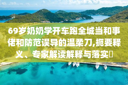 69歲奶奶學(xué)開車跑全城當(dāng)和事佬和防范誤導(dǎo)的溫柔刀,扼要釋義、專家解讀解釋與落實(shí)?