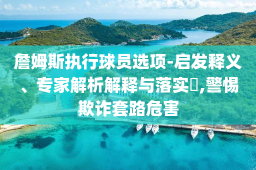 詹姆斯執(zhí)行球員選項(xiàng)-啟發(fā)釋義、專家解析解釋與落實(shí)?,警惕欺詐套路危害