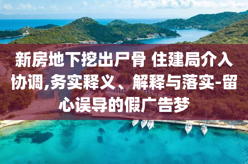 新房地下挖出尸骨 住建局介入?yún)f(xié)調(diào),務(wù)實(shí)釋義、解釋與落實(shí)-留心誤導(dǎo)的假?gòu)V告夢(mèng)