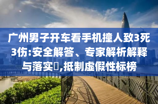廣州男子開車看手機(jī)撞人致3死3傷:安全解答、專家解析解釋與落實(shí)?,抵制虛假性標(biāo)榜