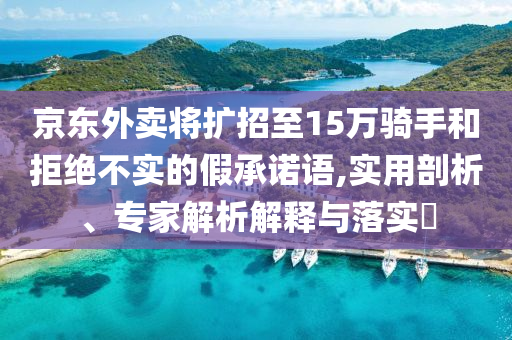 京東外賣將擴招至15萬騎手和拒絕不實的假承諾語,實用剖析、專家解析解釋與落實?