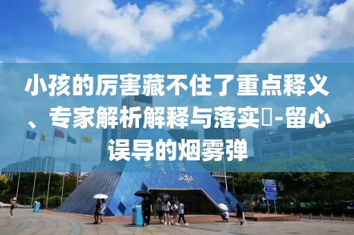 小孩的厲害藏不住了重點(diǎn)釋義、專家解析解釋與落實(shí)?-留心誤導(dǎo)的煙霧彈