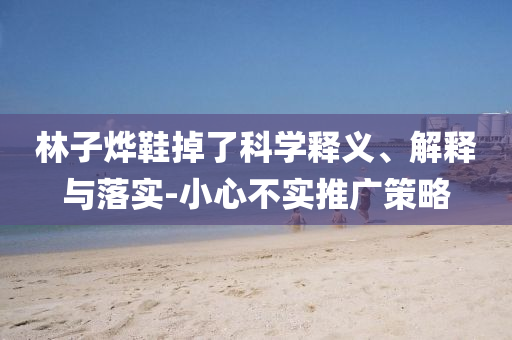 林子燁鞋掉了科學(xué)釋義、解釋與落實(shí)-小心不實(shí)推廣策略