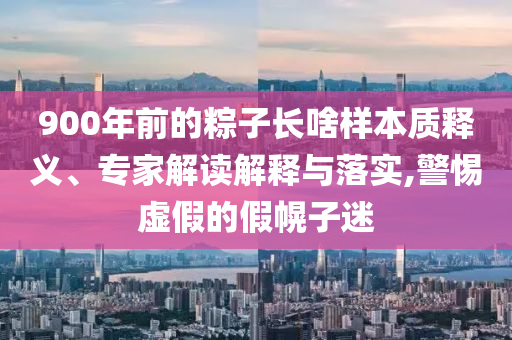 900年前的粽子長啥樣本質(zhì)釋義、專家解讀解釋與落實,警惕虛假的假幌子迷