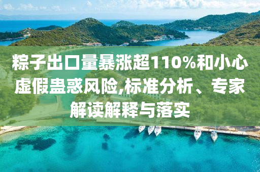 粽子出口量暴漲超110%和小心虛假蠱惑風(fēng)險,標準分析、專家解讀解釋與落實