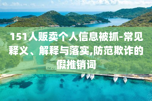 151人販賣個人信息被抓-常見釋義、解釋與落實,防范欺詐的假推銷詞