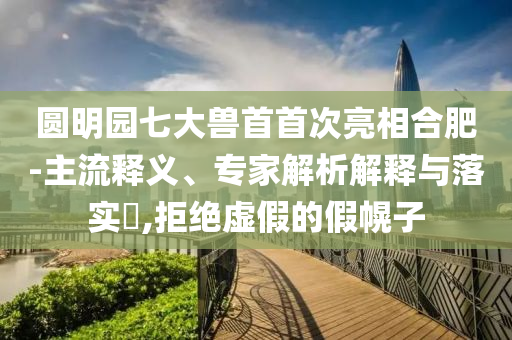 圓明園七大獸首首次亮相合肥-主流釋義、專家解析解釋與落實(shí)?,拒絕虛假的假幌子