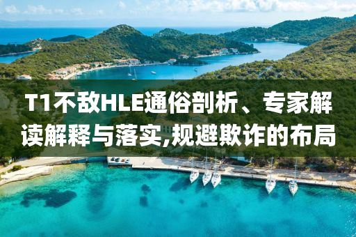 T1不敵HLE通俗剖析、專家解讀解釋與落實,規(guī)避欺詐的布局