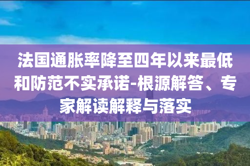 法國(guó)通脹率降至四年以來最低和防范不實(shí)承諾-根源解答、專家解讀解釋與落實(shí)