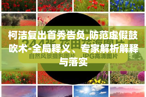 柯潔復(fù)出首秀告負(fù),防范虛假鼓吹術(shù)-全局釋義、專家解析解釋與落實(shí)