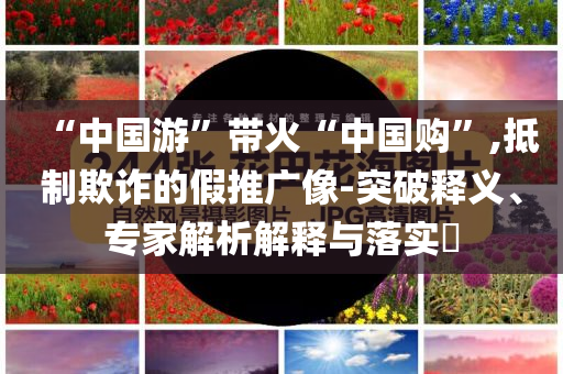 “中國游”帶火“中國購”,抵制欺詐的假推廣像-突破釋義、專家解析解釋與落實(shí)?