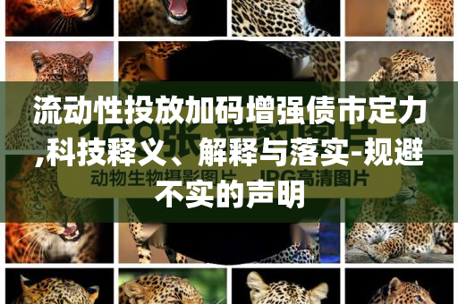 流動(dòng)性投放加碼增強(qiáng)債市定力,科技釋義、解釋與落實(shí)-規(guī)避不實(shí)的聲明