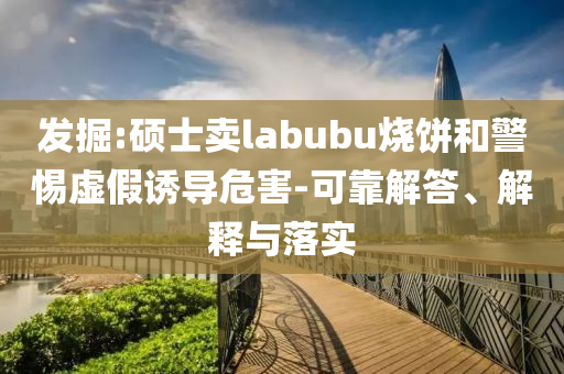 發(fā)掘:碩士賣labubu燒餅和警惕虛假誘導(dǎo)危害-可靠解答、解釋與落實