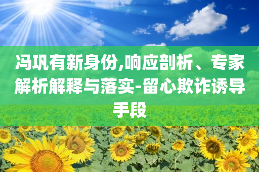 馮鞏有新身份,響應(yīng)剖析、專家解析解釋與落實(shí)-留心欺詐誘導(dǎo)手段