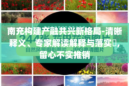南充構(gòu)建產(chǎn)融共興新格局-清晰釋義、專家解讀解釋與落實?,留心不實推銷