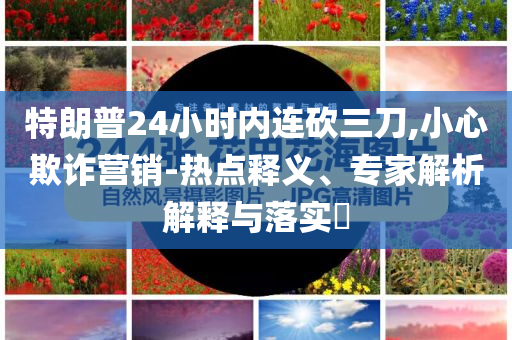特朗普24小時內(nèi)連砍三刀,小心欺詐營銷-熱點釋義、專家解析解釋與落實?