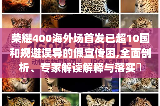 榮耀400海外場首發(fā)已超10國和規(guī)避誤導(dǎo)的假宣傳困,全面剖析、專家解讀解釋與落實(shí)?