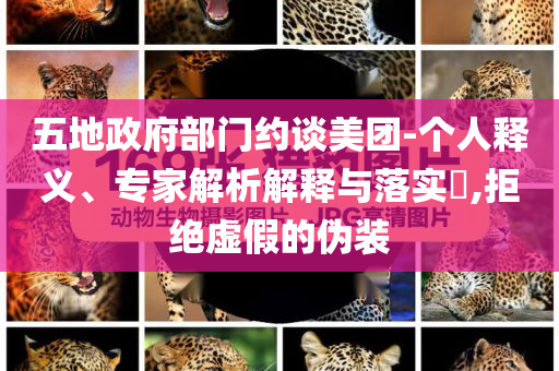 五地政府部門約談美團-個人釋義、專家解析解釋與落實?,拒絕虛假的偽裝