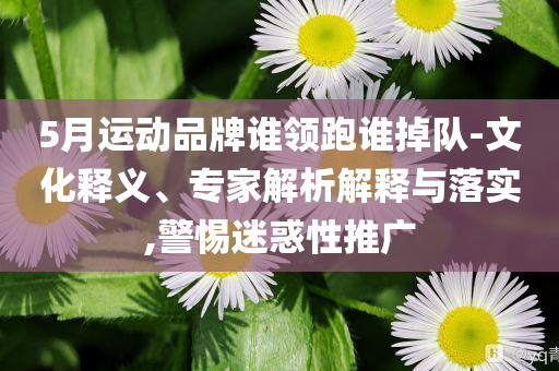 5月運動品牌誰領(lǐng)跑誰掉隊-文化釋義、專家解析解釋與落實,警惕迷惑性推廣