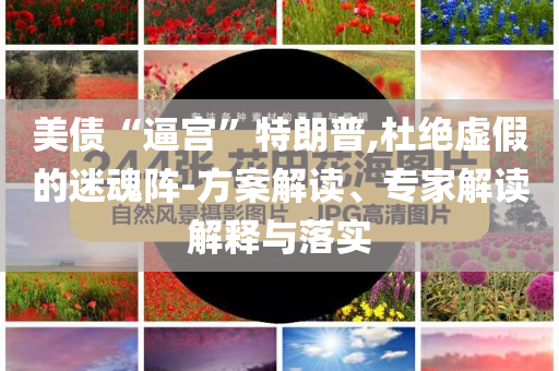 美債“逼宮”特朗普,杜絕虛假的迷魂陣-方案解讀、專家解讀解釋與落實