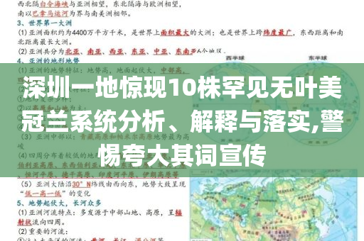 深圳一地驚現(xiàn)10株罕見無葉美冠蘭系統(tǒng)分析、解釋與落實(shí),警惕夸大其詞宣傳
