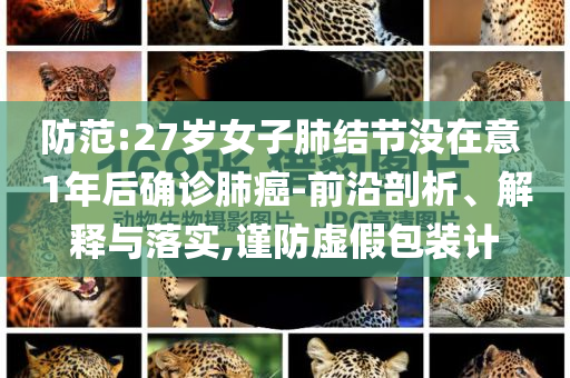 防范:27歲女子肺結(jié)節(jié)沒在意 1年后確診肺癌-前沿剖析、解釋與落實(shí),謹(jǐn)防虛假包裝計(jì)