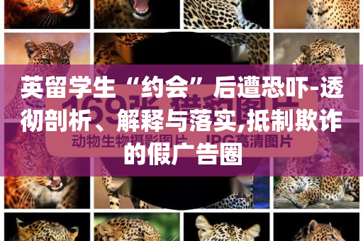 英留學(xué)生“約會”后遭恐嚇-透徹剖析、解釋與落實,抵制欺詐的假廣告圈