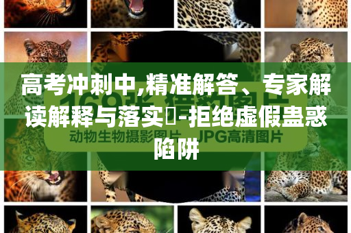 高考沖刺中,精準解答、專家解讀解釋與落實?-拒絕虛假蠱惑陷阱
