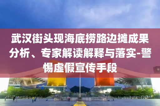 武漢街頭現(xiàn)海底撈路邊攤成果分析、專家解讀解釋與落實-警惕虛假宣傳手段