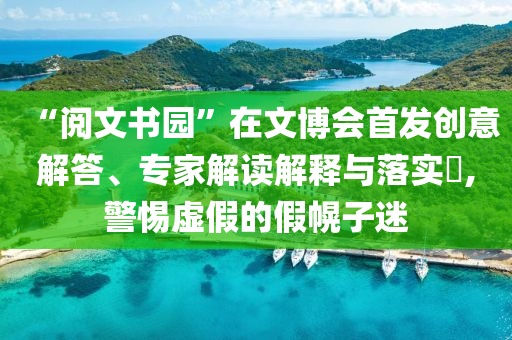 “閱文書(shū)園”在文博會(huì)首發(fā)創(chuàng)意解答、專家解讀解釋與落實(shí)?,警惕虛假的假幌子迷